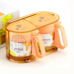 時尚玻璃盒式二缸