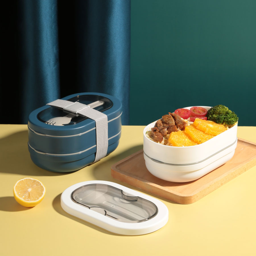 簡(jiǎn)約輕食綁帶飯盒 (橢