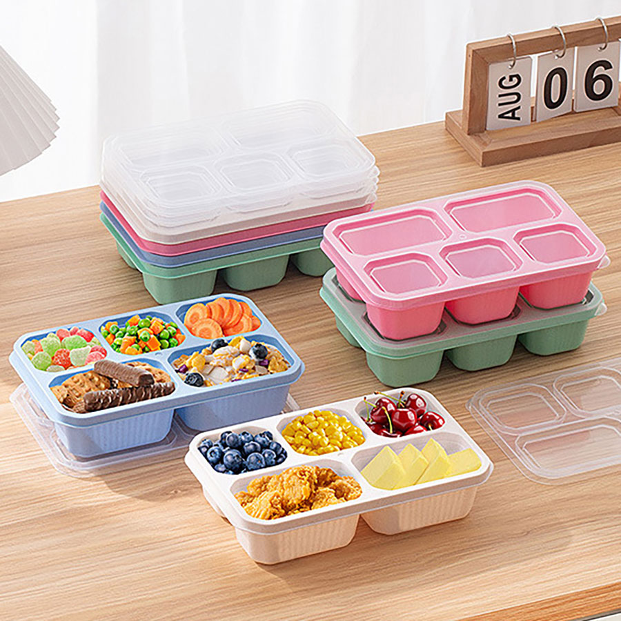 簡(jiǎn)約五分格飯盒950ml