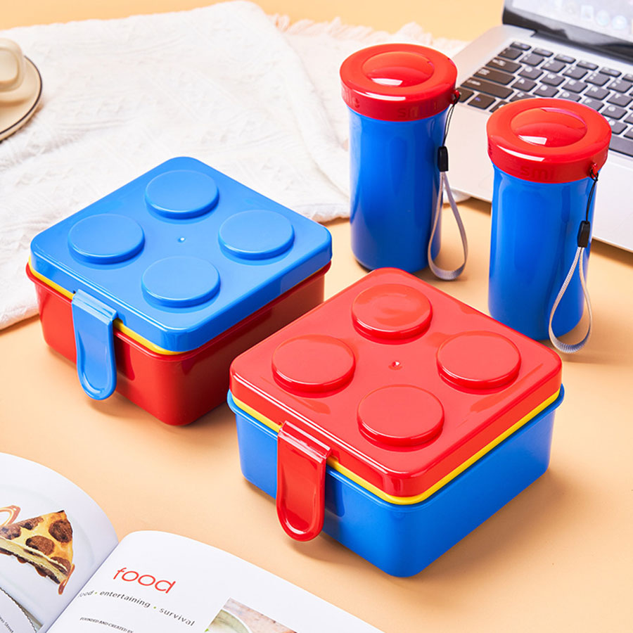 方形積木飯盒+水杯套