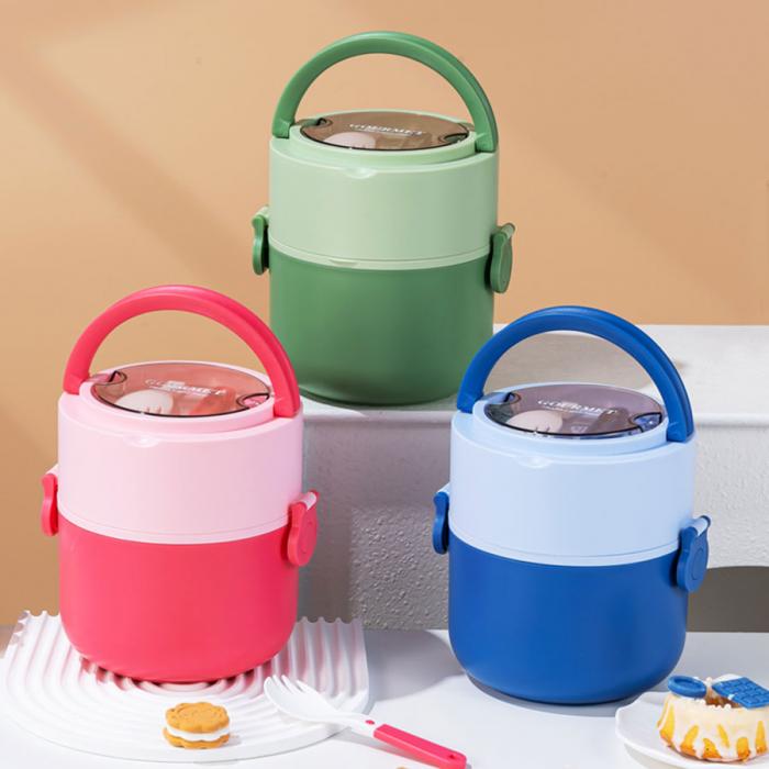 圓形分格飯盒(矮)1200